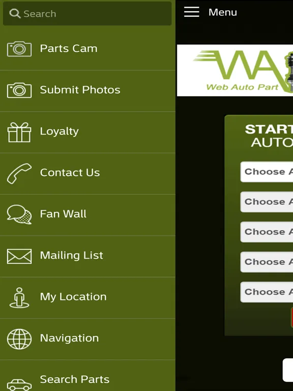 Web Auto Part iPad  Ekran Görüntüleri