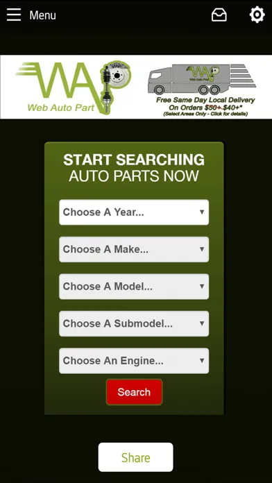 Web Auto Part Ekran Görüntüleri