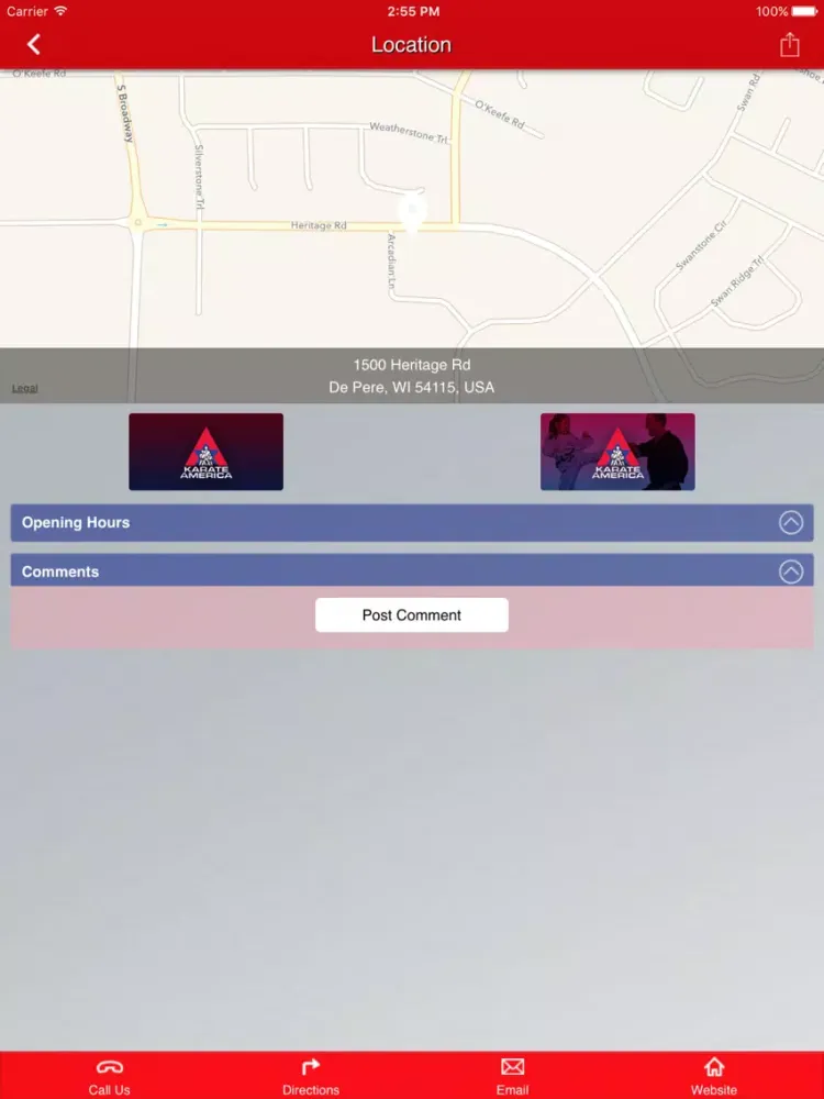 ภาพหน้าจอของ Karate America iPad 