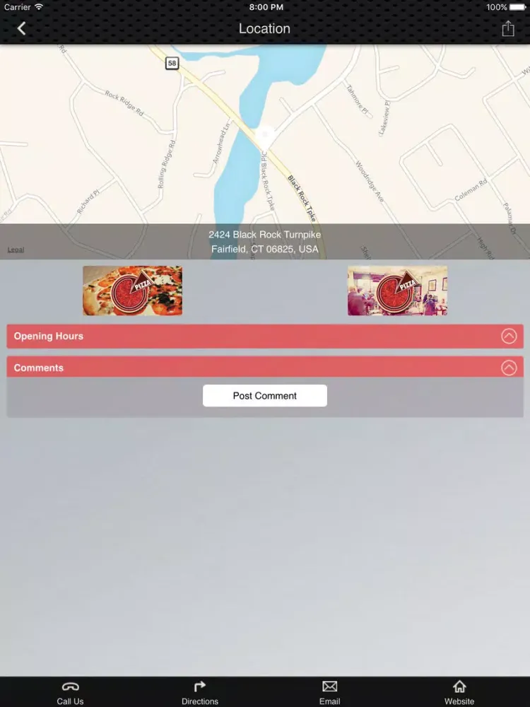 Ảnh chụp màn hình của Primo Pizza CT iPad 