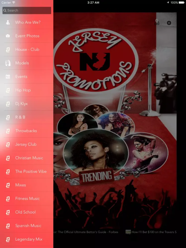 Скриншоты Jersey Promotions iPad 