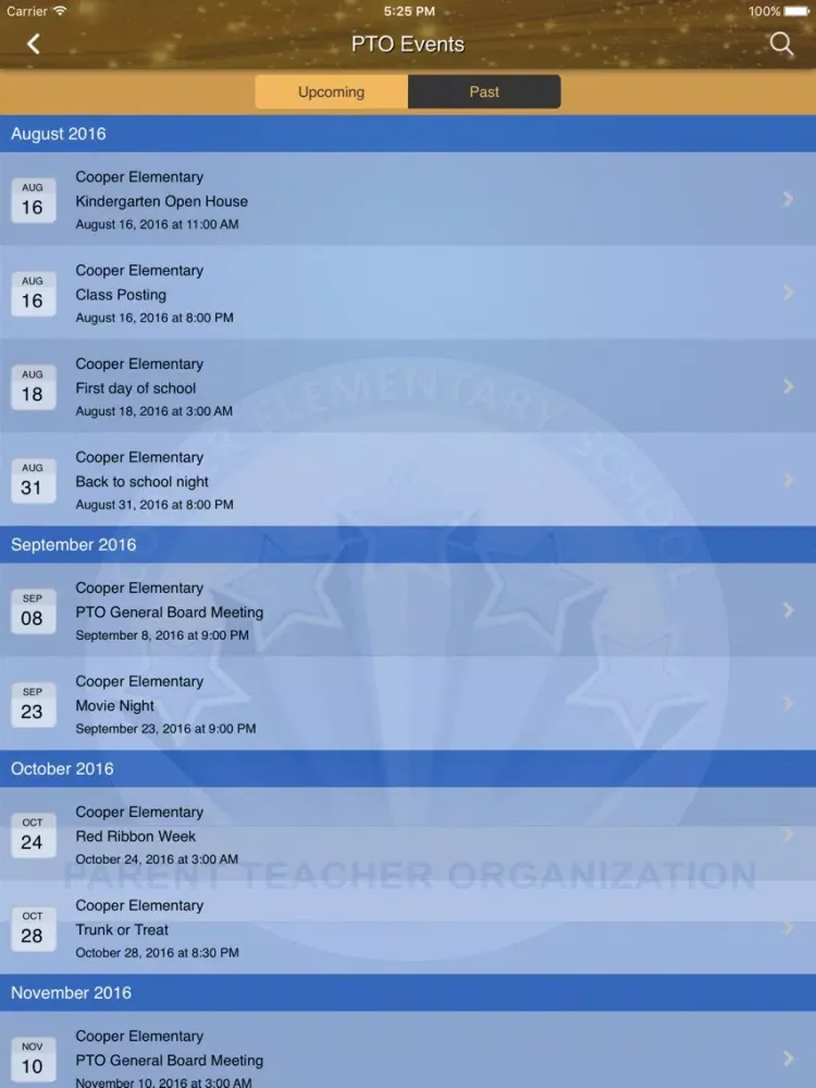 Cooper School PTO iPad  Screenshots
