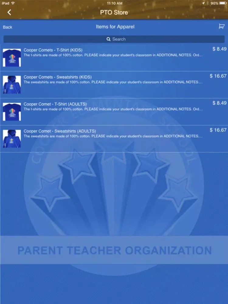 Cooper School PTO iPad  Screenshots