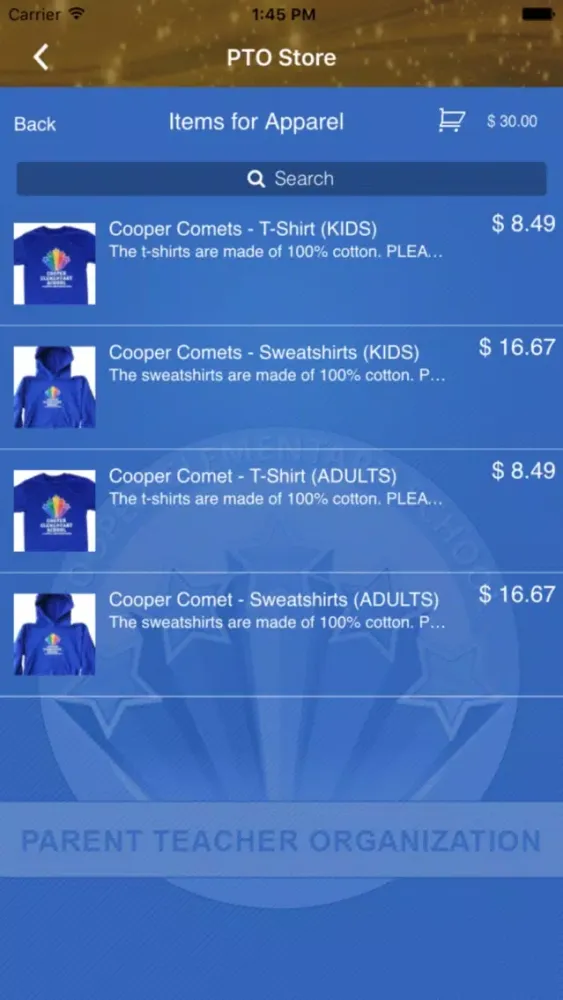 Cooper School PTO Screenshots