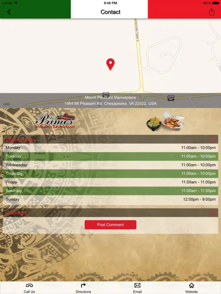 Capturas de tela do Los Primos Mexican Grill iPad 