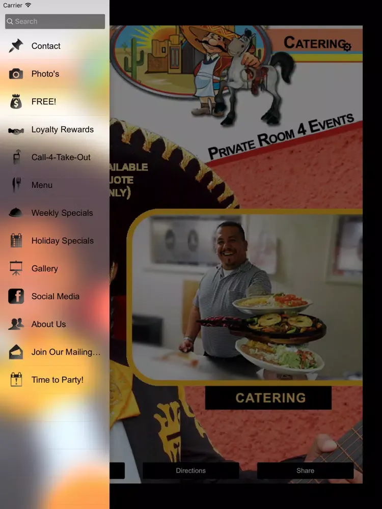 Tangkapan skrin Muchacho Alegre Mexican iPad 