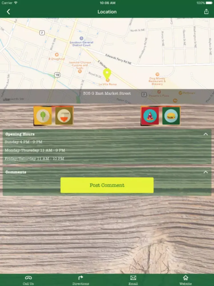 La Villa Roma Pizzaria iPad  Screenshots