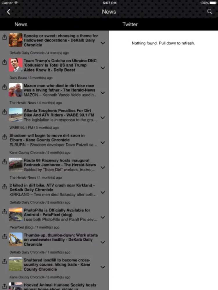 Capturas de tela do Planit Dirt iPad 