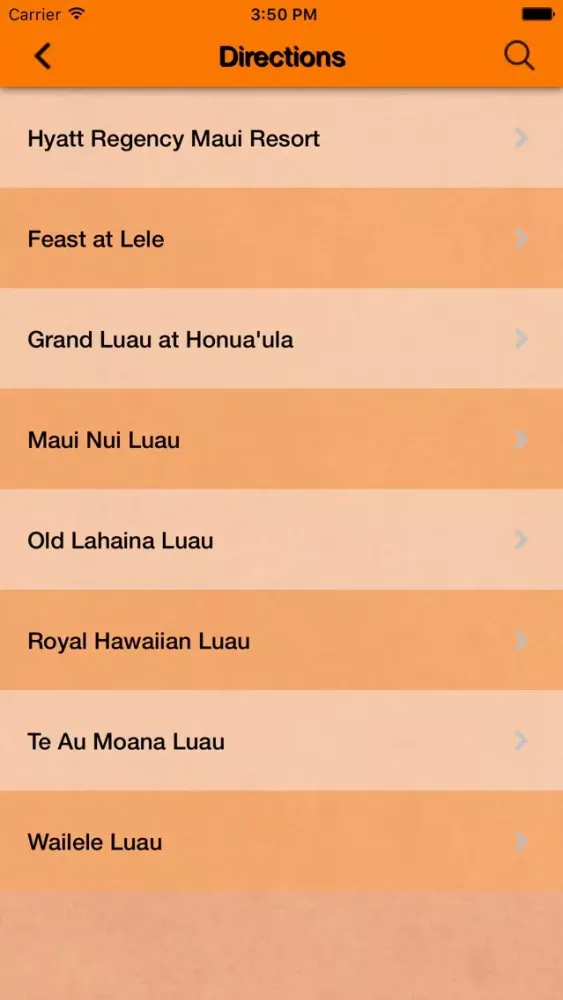 Capturas de tela do Maui Luau Guide