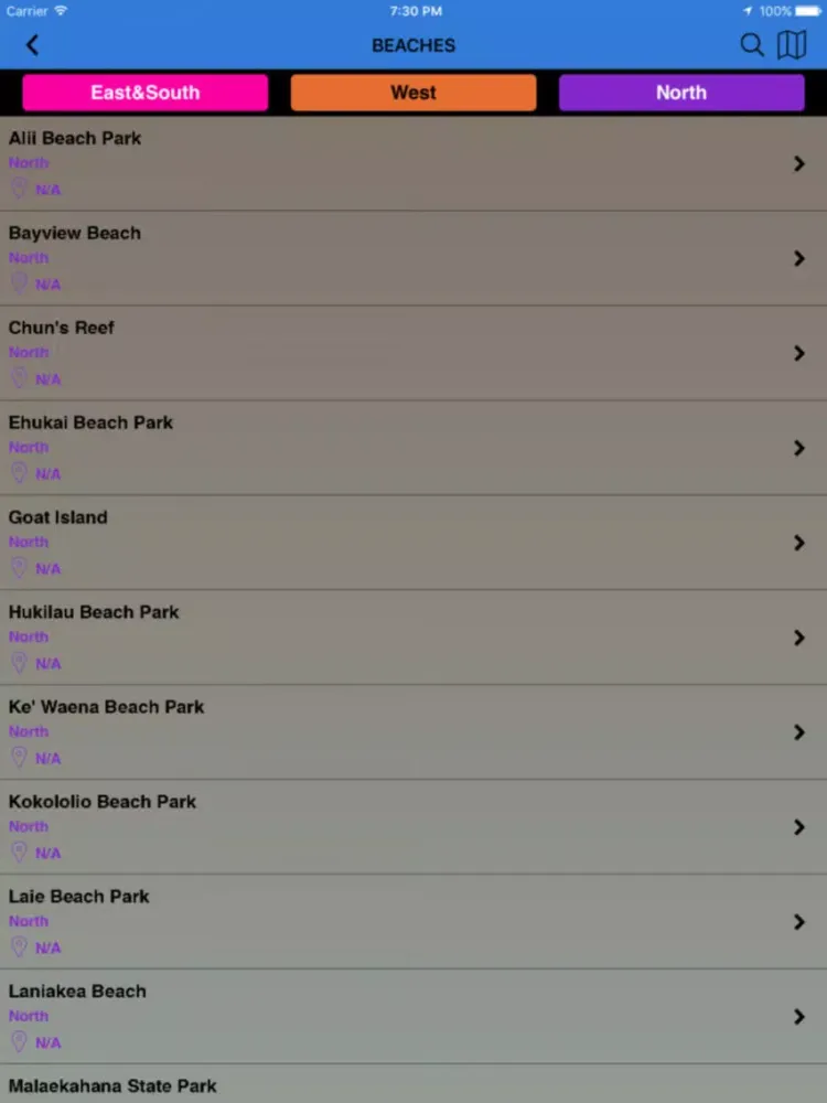 Best Beaches on Oahu iPad  스크린샷