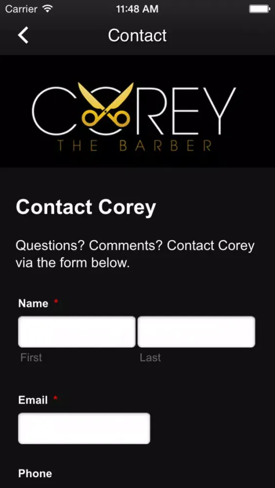 Capturas de tela do Corey The Barber