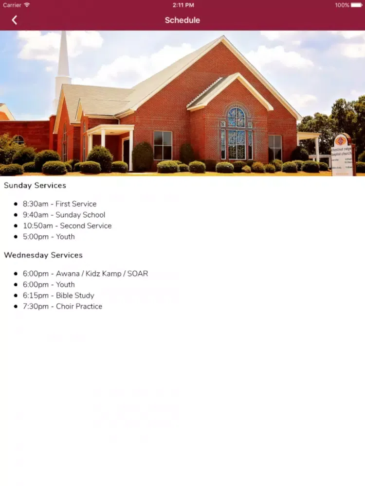 Chestnut Ridge Baptist Church iPad 应用截图
