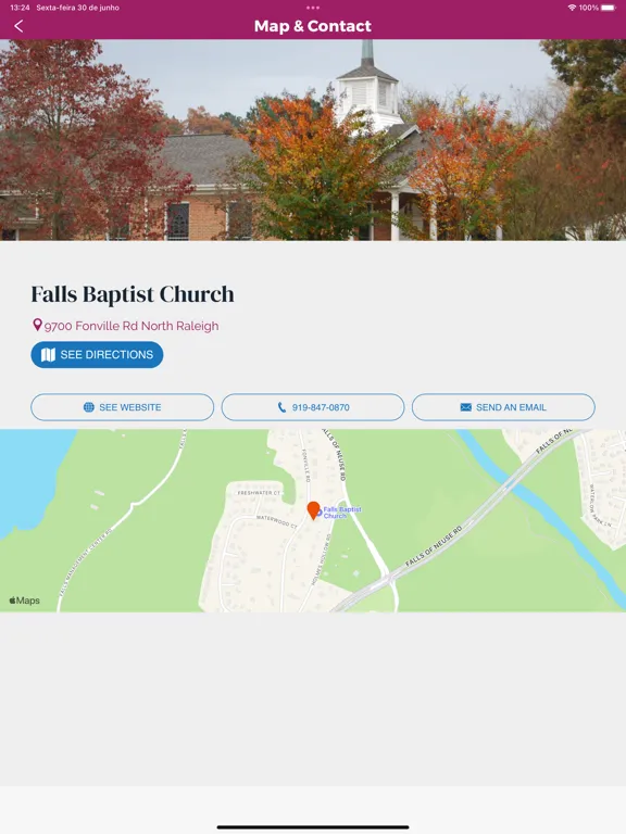 ภาพหน้าจอของ Falls Baptist - Wake Forest NC iPad 