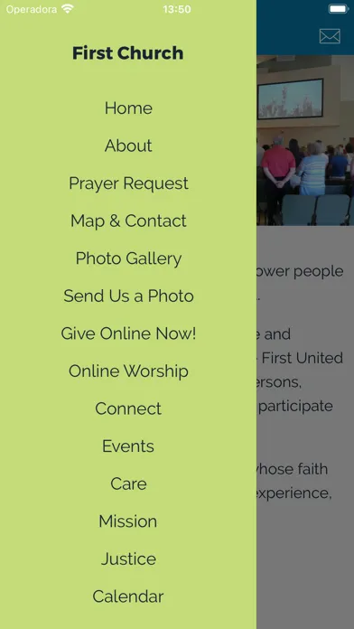 Capturas de tela do First UMC - Lawrence, KS