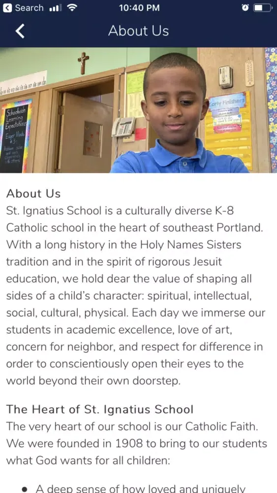 Capturas de pantalla de St. Ignatius School - Portland