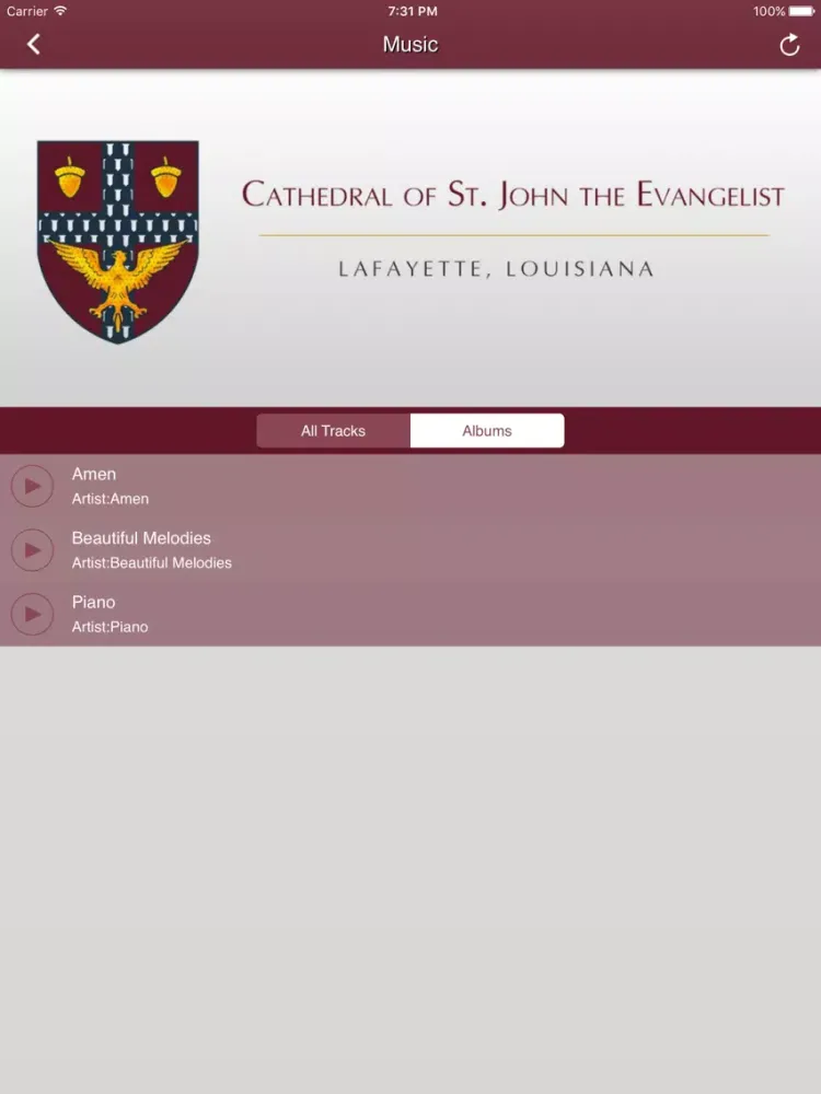 Cathedral of St. John the Evangelist - Lafayette, LA iPad  스크린샷