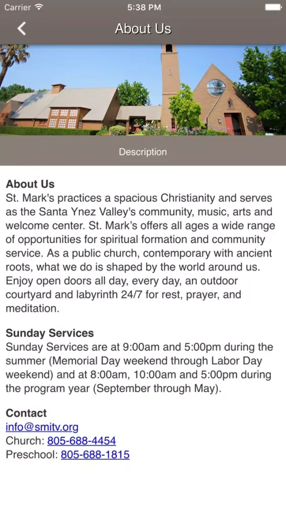 Tangkapan skrin St. Mark's in the Valley Episcopal Church - Los Olivos, CA
