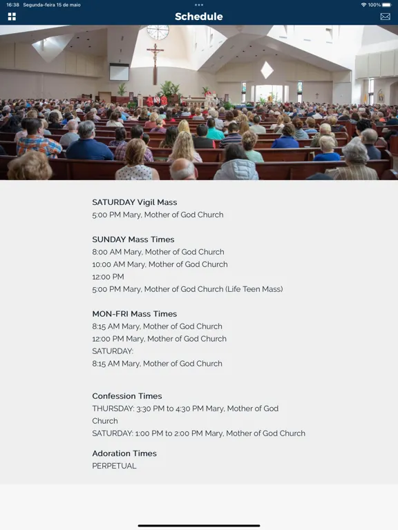St. Mary Parish  Middletown NJ iPad  Screenshots