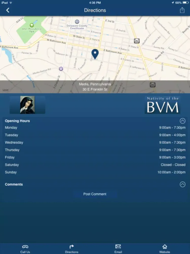 ภาพหน้าจอของ Nativity of the Blessed Virgin Mary - Media, PA iPad 