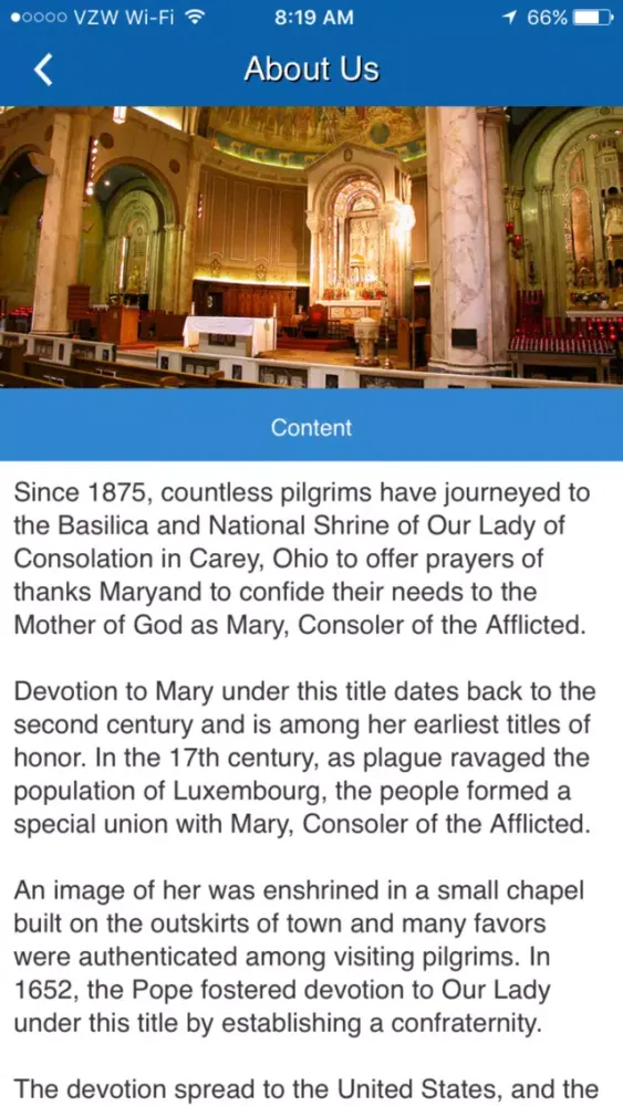 Shrine of Our Lady of Consolation – Carey, OH应用截图