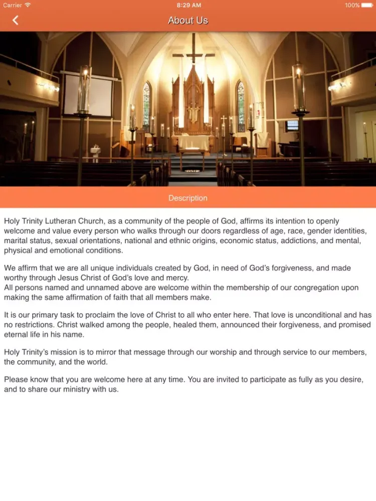 Capturas de pantalla de Holy Trinity Lutheran Church - Elgin, IL iPad 