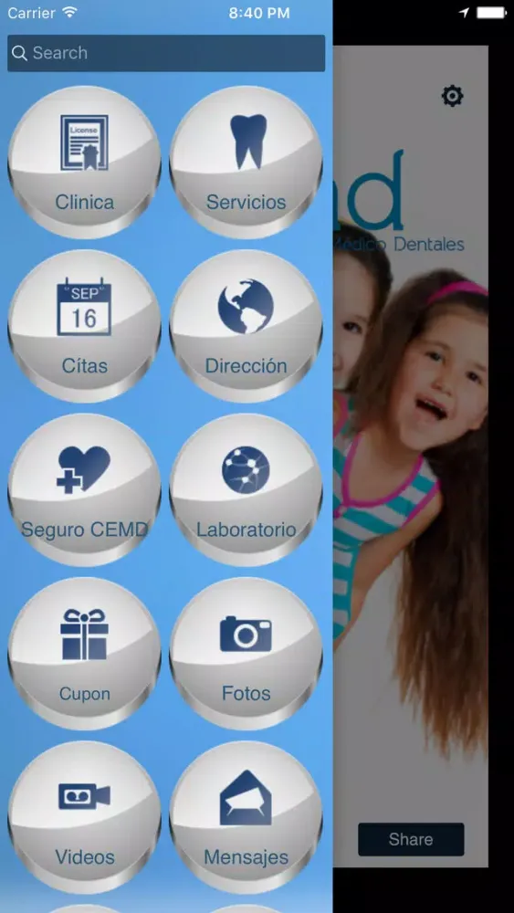 Capturas de tela do CEMDental