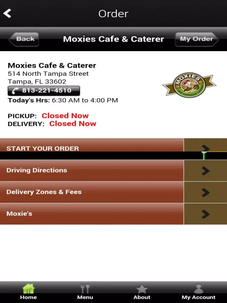 Moxies Cafe & Caterer iPad  Screenshots