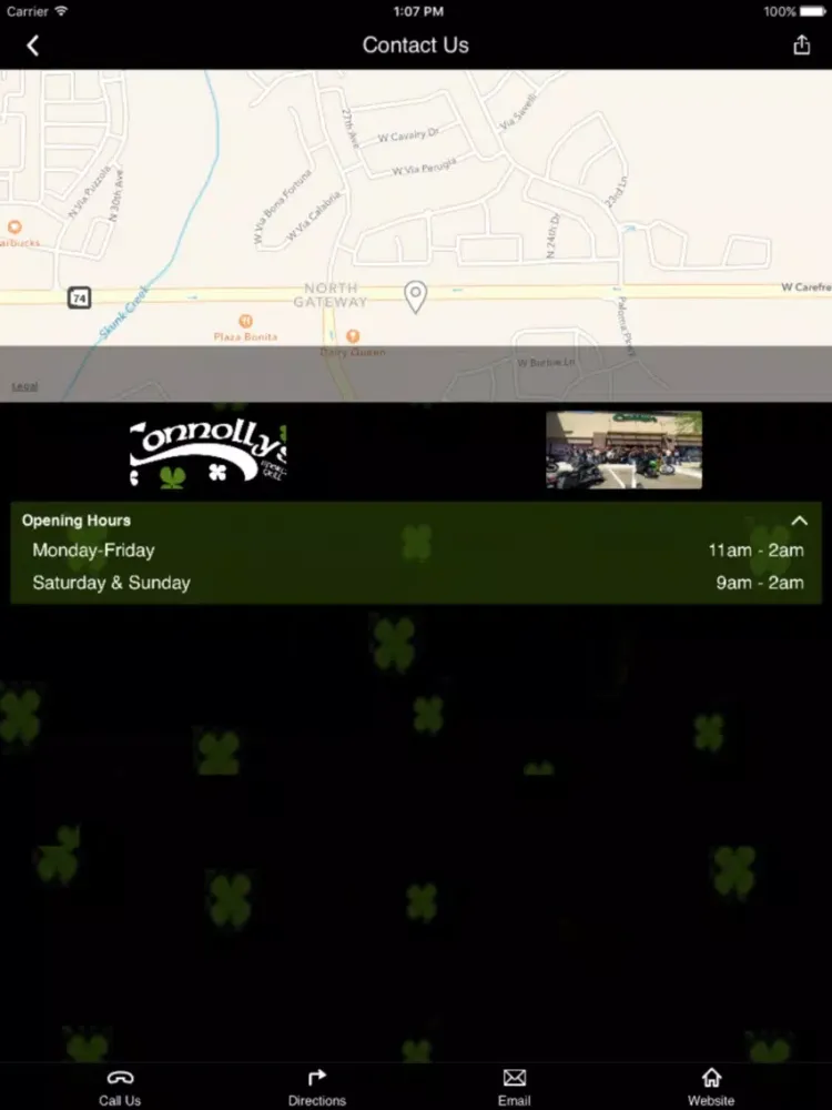 Capturas de tela do Connolly's Sports Grill iPad 