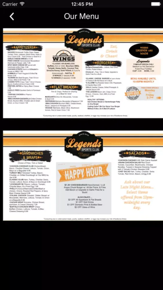 Capturas de tela do Legends Sports Club