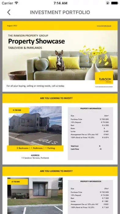 Rawson Properties Tableview স্ক্রিনশট