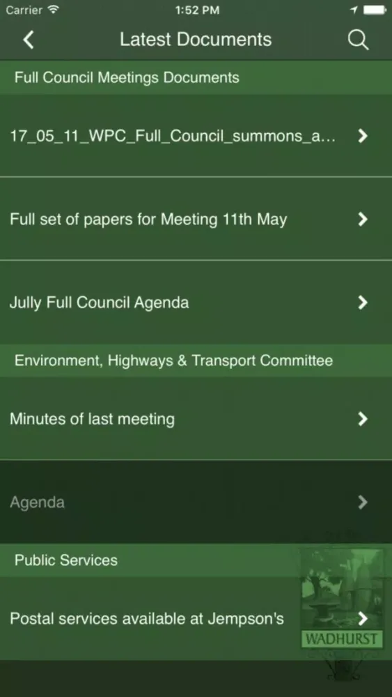 Wadhurst Parish Council سکرین شاٹس