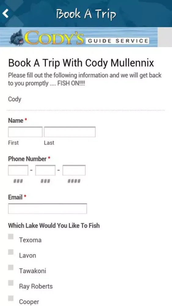 Cody's Guide Service سکرین شاٹس