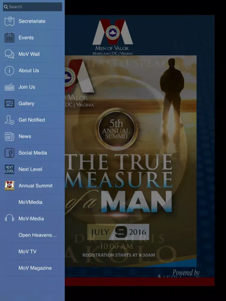 تصاویر RCCG: Men of Valor, DMV iPad 