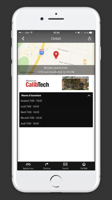 Ảnh chụp màn hình của Mesures Calibtech