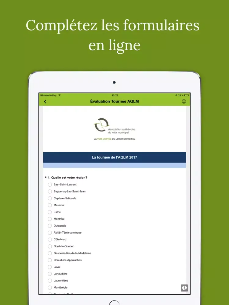 AQLM Loisir municipal iPad  سکرین شاٹس