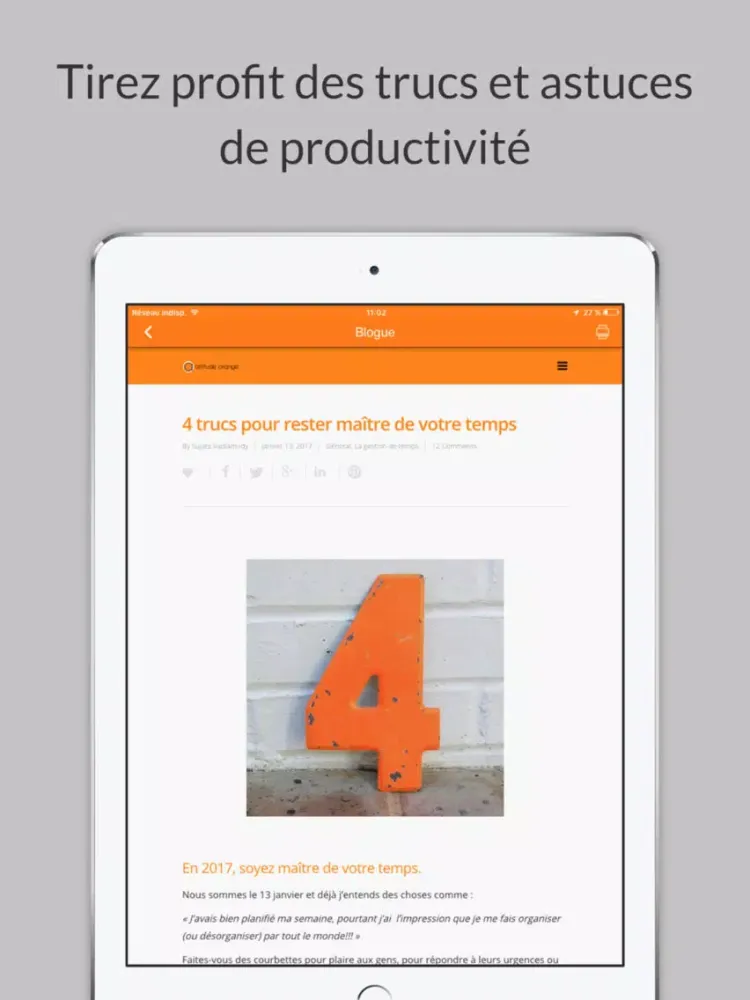 Tangkapan skrin Attitude Orange iPad 