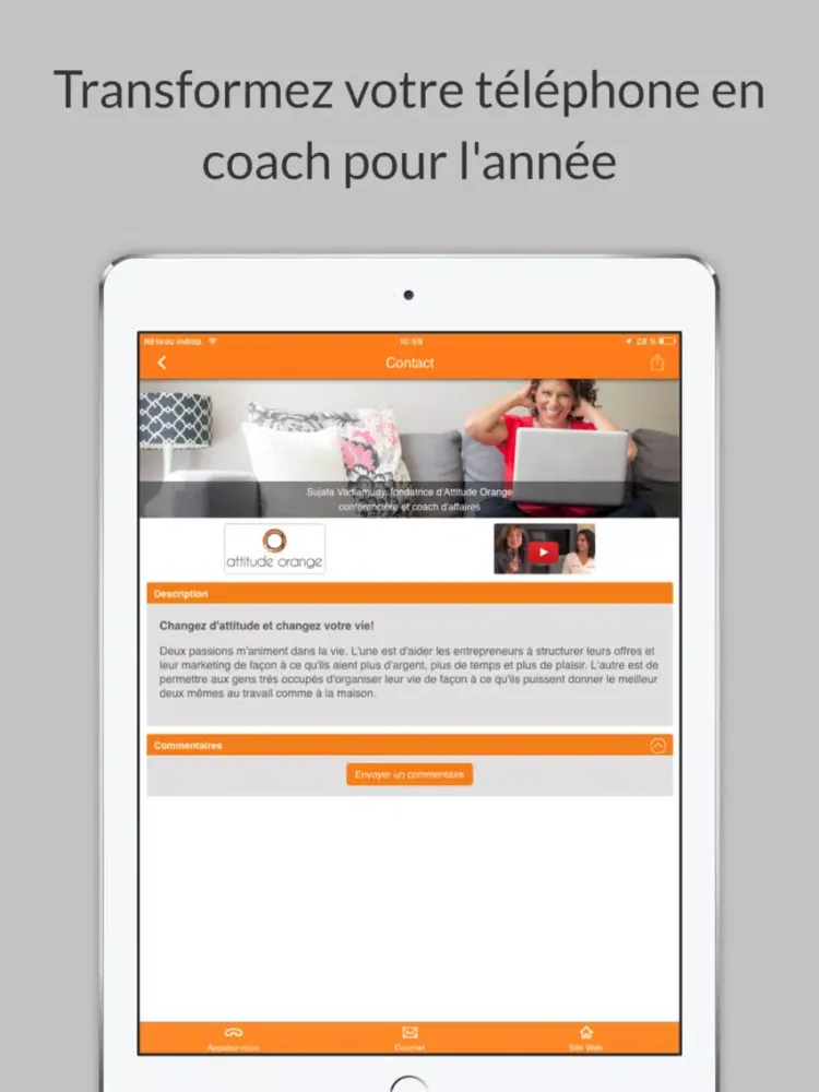 Tangkapan skrin Attitude Orange iPad 