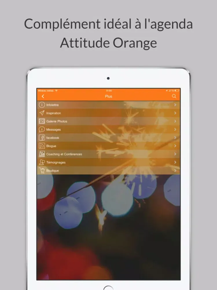 Tangkapan skrin Attitude Orange iPad 