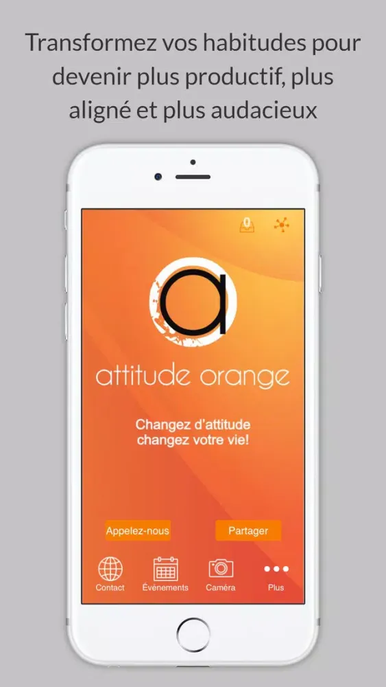 Tangkapan skrin Attitude Orange