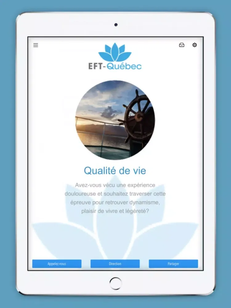 Ảnh chụp màn hình của EFT-Québec iPad 