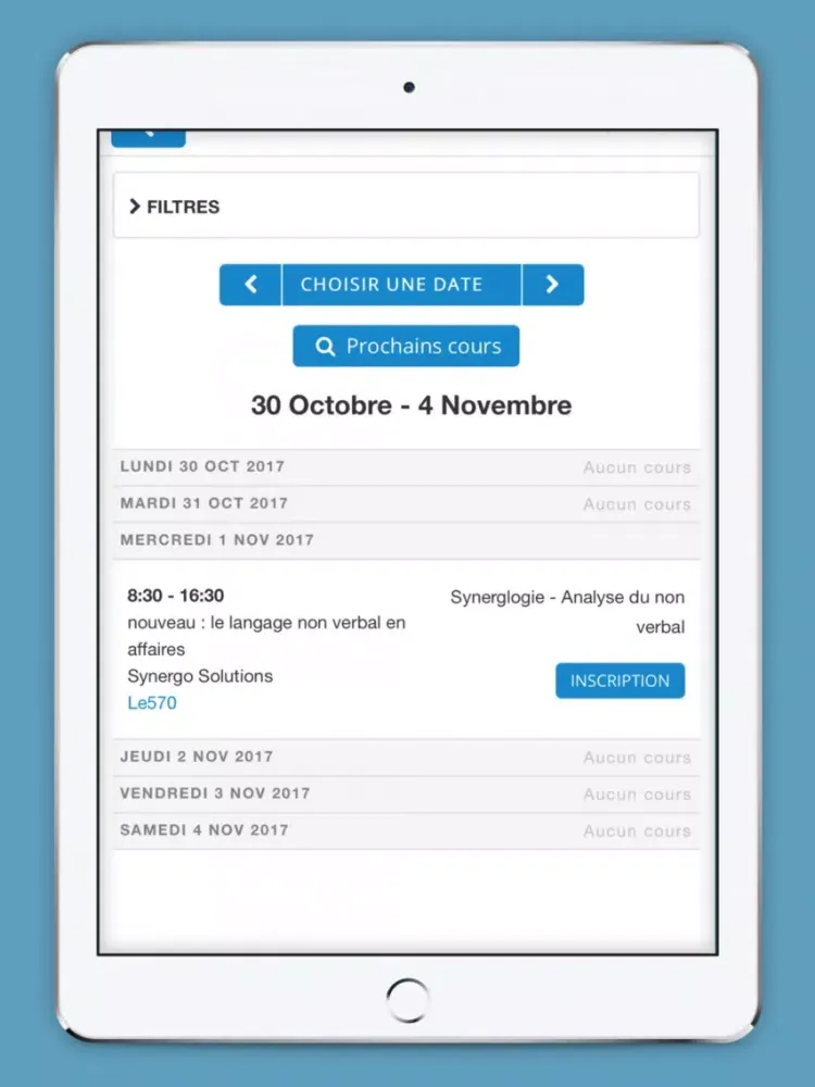 Ảnh chụp màn hình của EFT-Québec iPad 