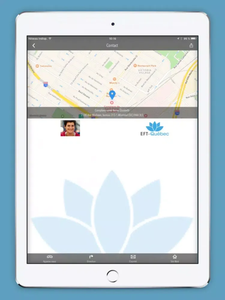Ảnh chụp màn hình của EFT-Québec iPad 