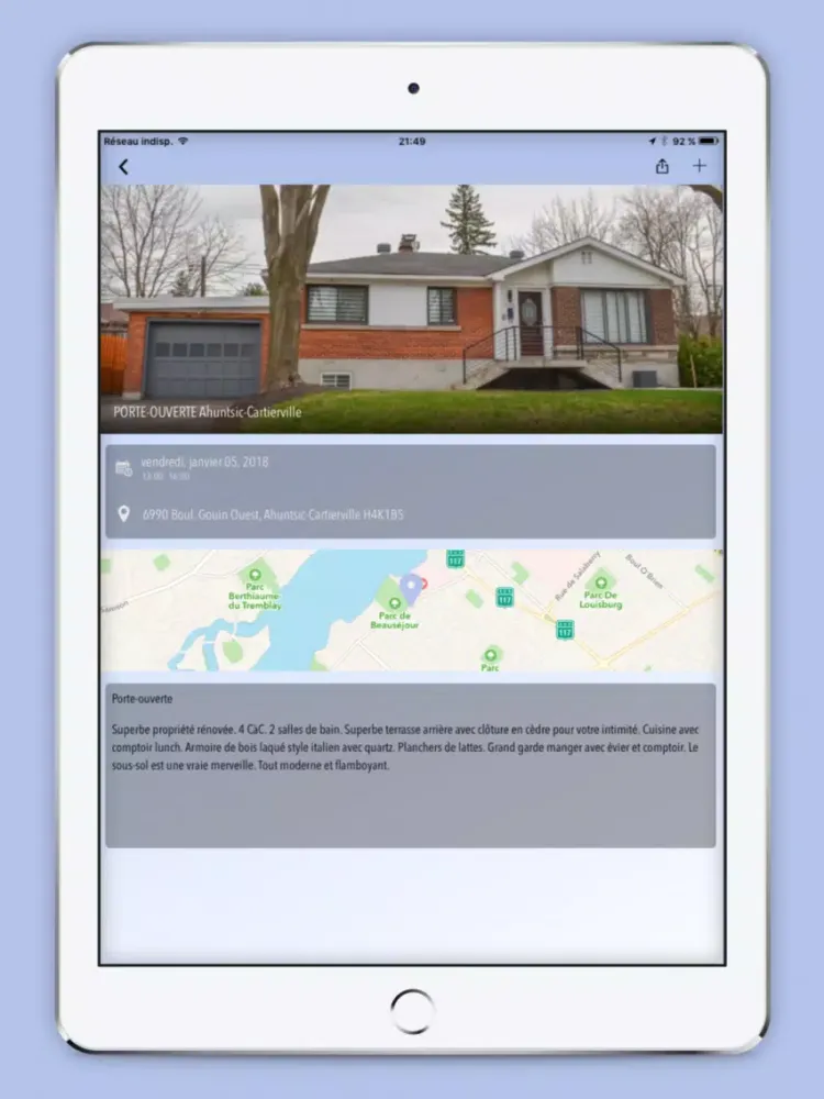 Gilberte Lefebvre Immobilier iPad  स्क्रीनशॉट