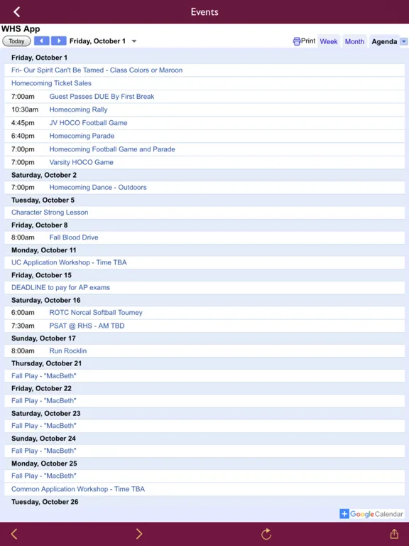 Whitney High School iPad  سکرین شاٹس