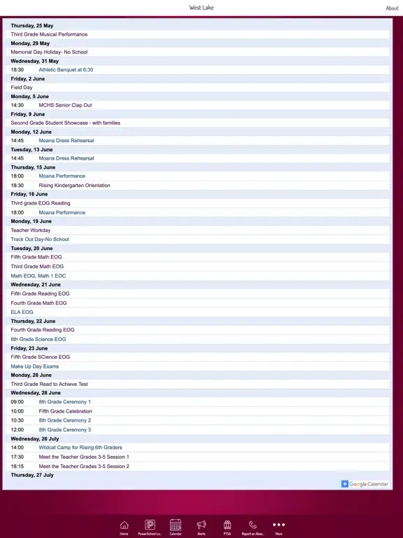 West Lake Middle School iPad  Screenshots