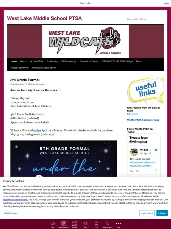 West Lake Middle School iPad  Screenshots