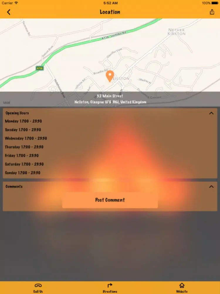 Tangkapan layar Flames Glasgow iPad 