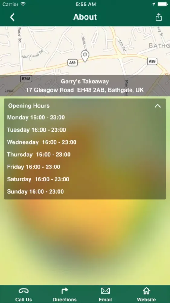 Captures d'écran de Gerrys Takeaway