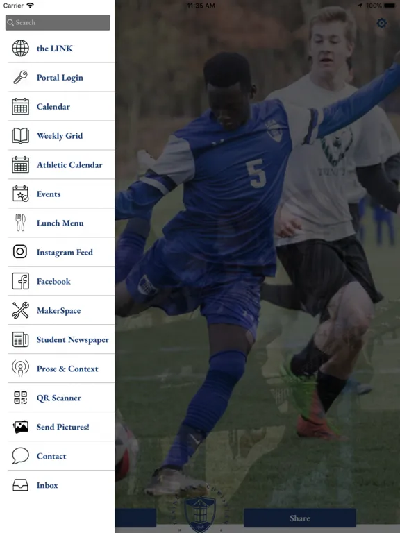 Tangkapan layar Lexington Christian iPad 