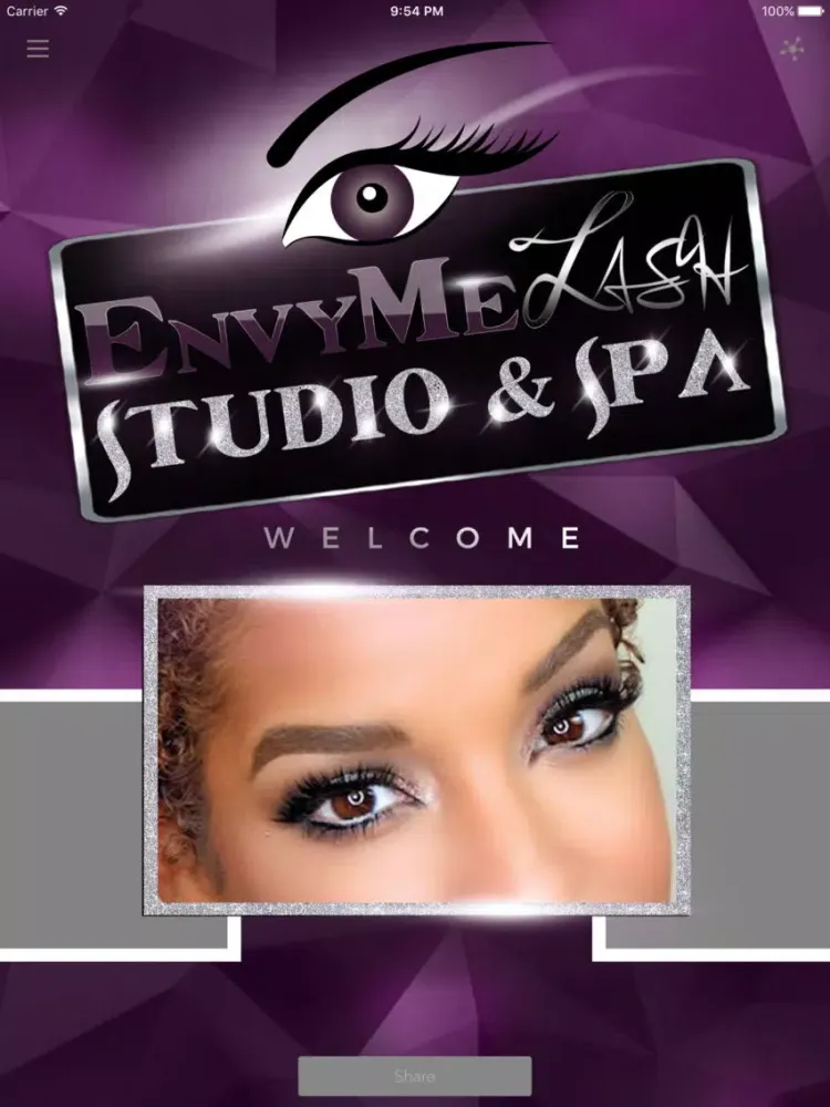 Tangkapan layar Envy Me Lash Studio & Spa iPad 